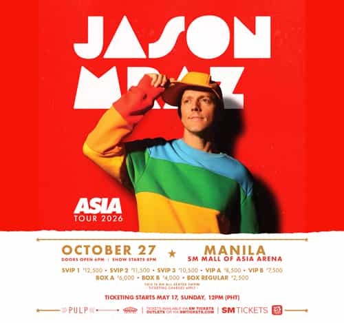 JASON MRAZ: ASIA TOUR 2026 IN MANILA
